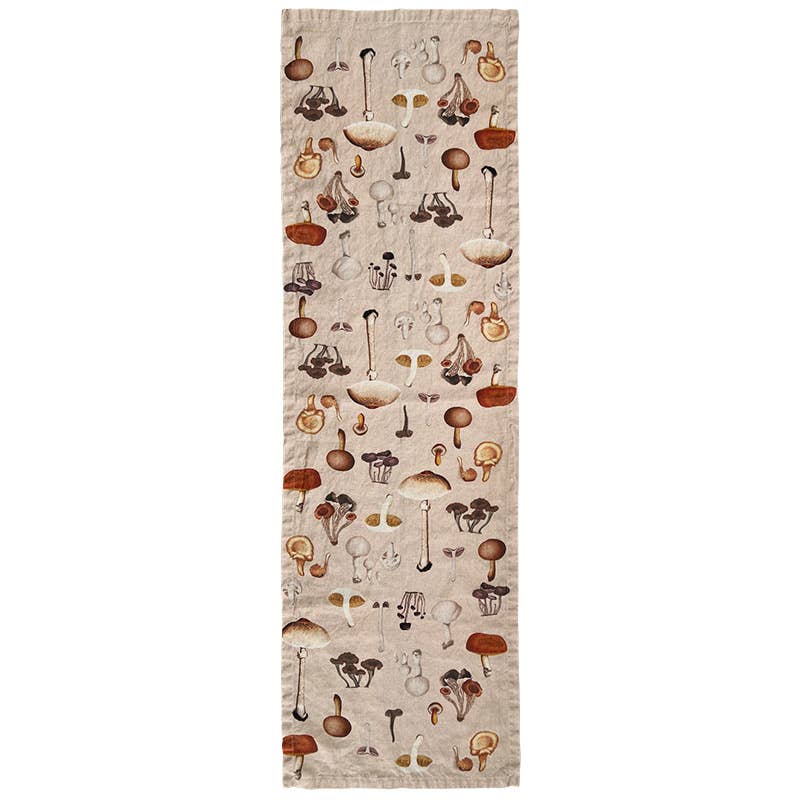 Mushrooms - linen table runner