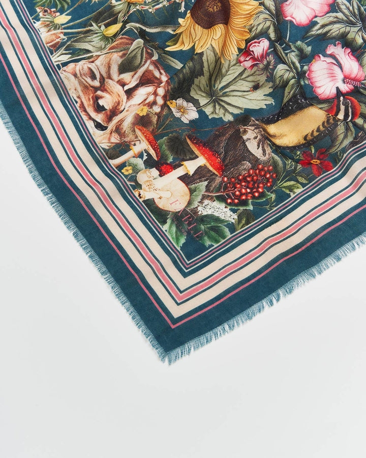 Botanical Green Long Scarf