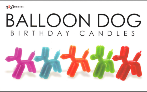 Ballon Dog Candles