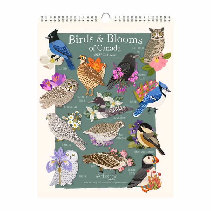 Birds & Blooms of Canada 2027 Wall Calendar