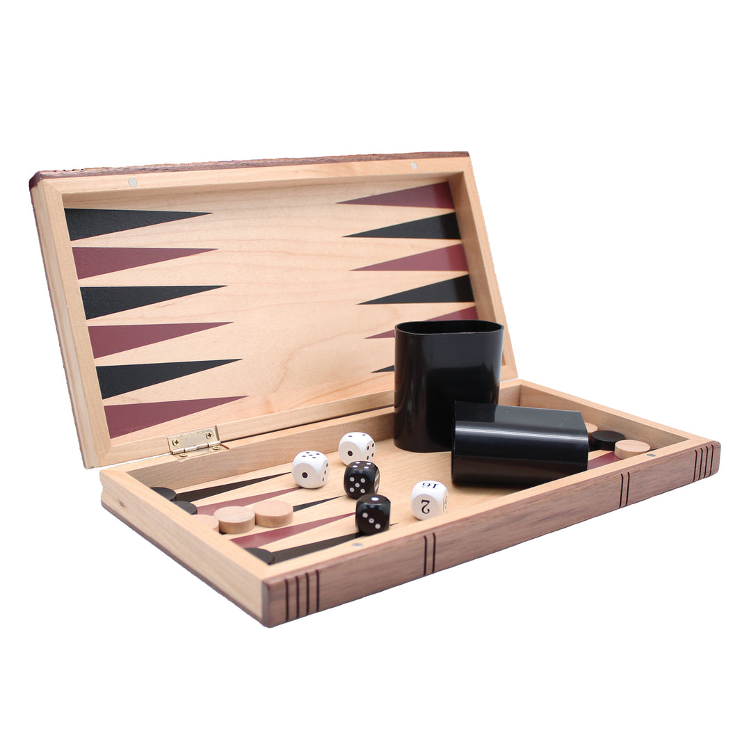 Wooden Backgammon, Chess & Checkers Set