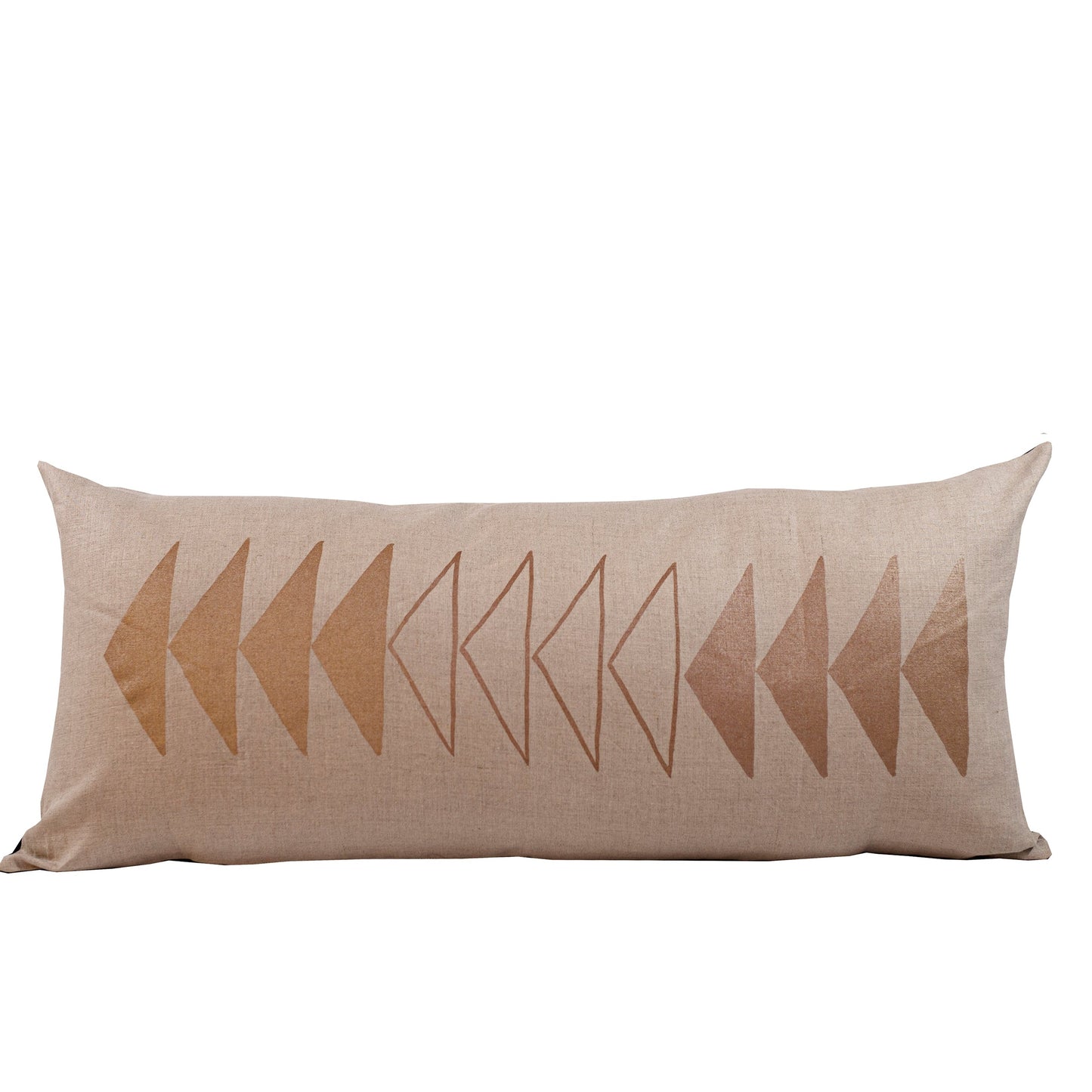 Copper Arrows Long Lumbar Pillow by Indigo Arrows