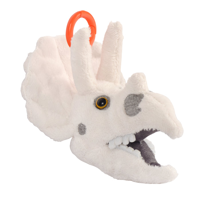 Fuzzy Fossils - Triceratops Skull Keychain