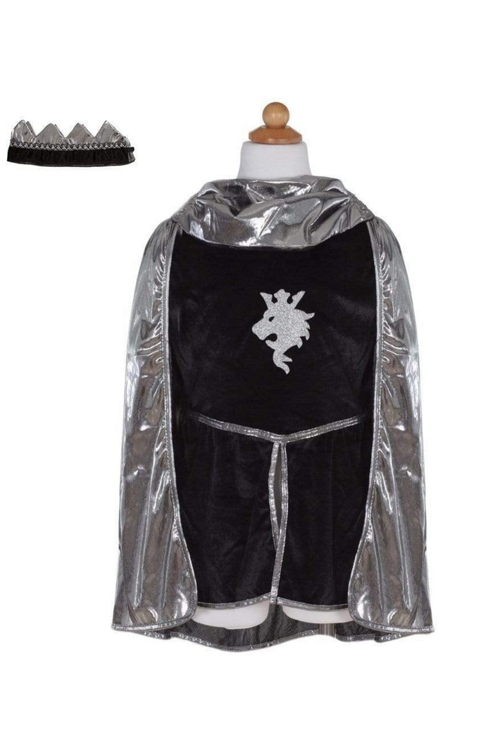Knight Tunic Cape and Crown - SIlver