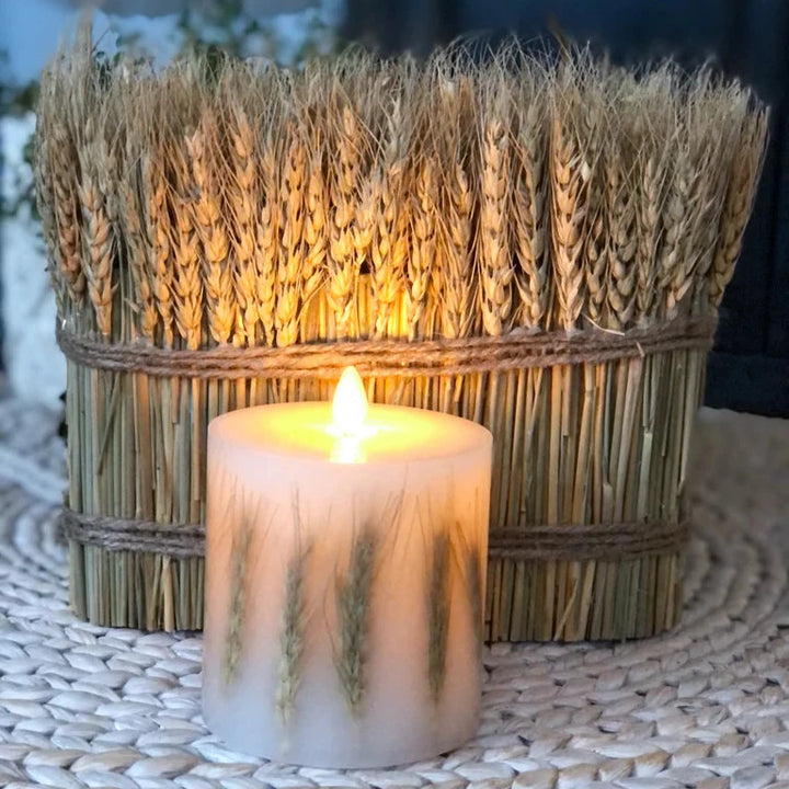 Wheat Reallite Candle - Small