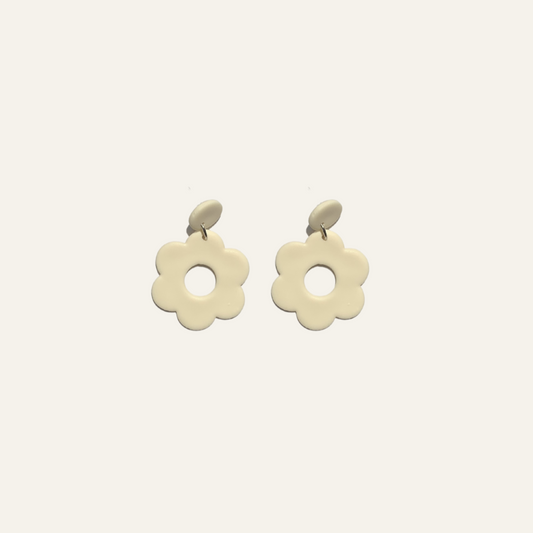 Mini Floral Bone Earrings by Assinewe Jewelry