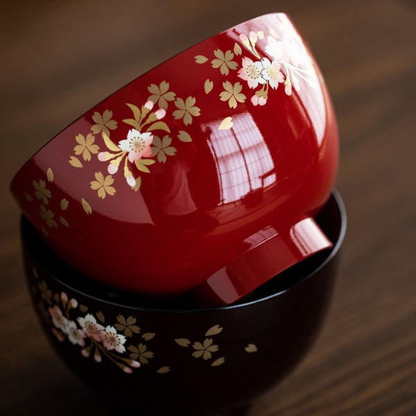 Yamanaka Shikki Sakura Couple Bowls x2