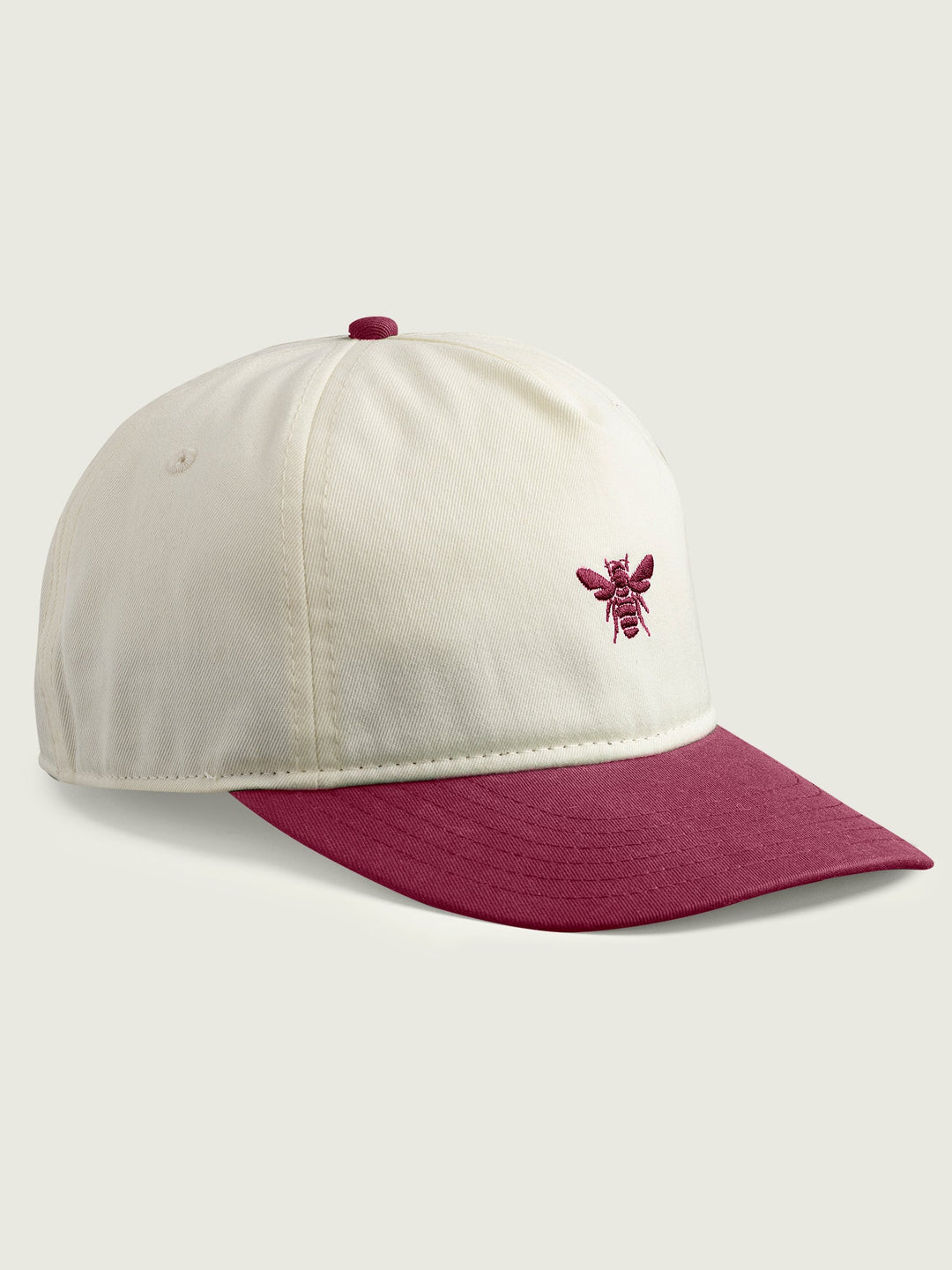 Burgundy Dad Hat with Bee
