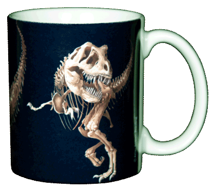 Tasse en céramique squelette T-Rex