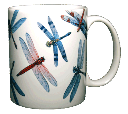Tasse en céramique scintillante libellule