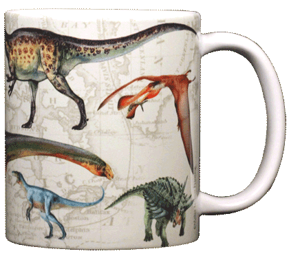 Tasse en céramique dinosaures du monde