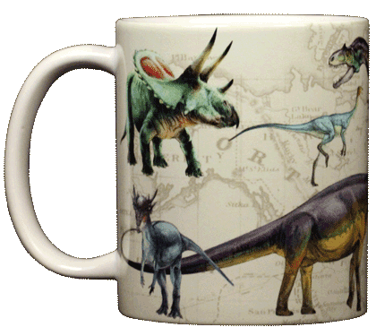 Tasse en céramique dinosaures du monde