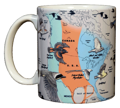 Tasse en céramique de migration d'oiseau