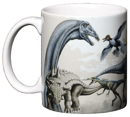 Tasse en céramique grondement dinosaure
