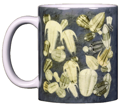 Tasse en céramique de fossiles de trilobites