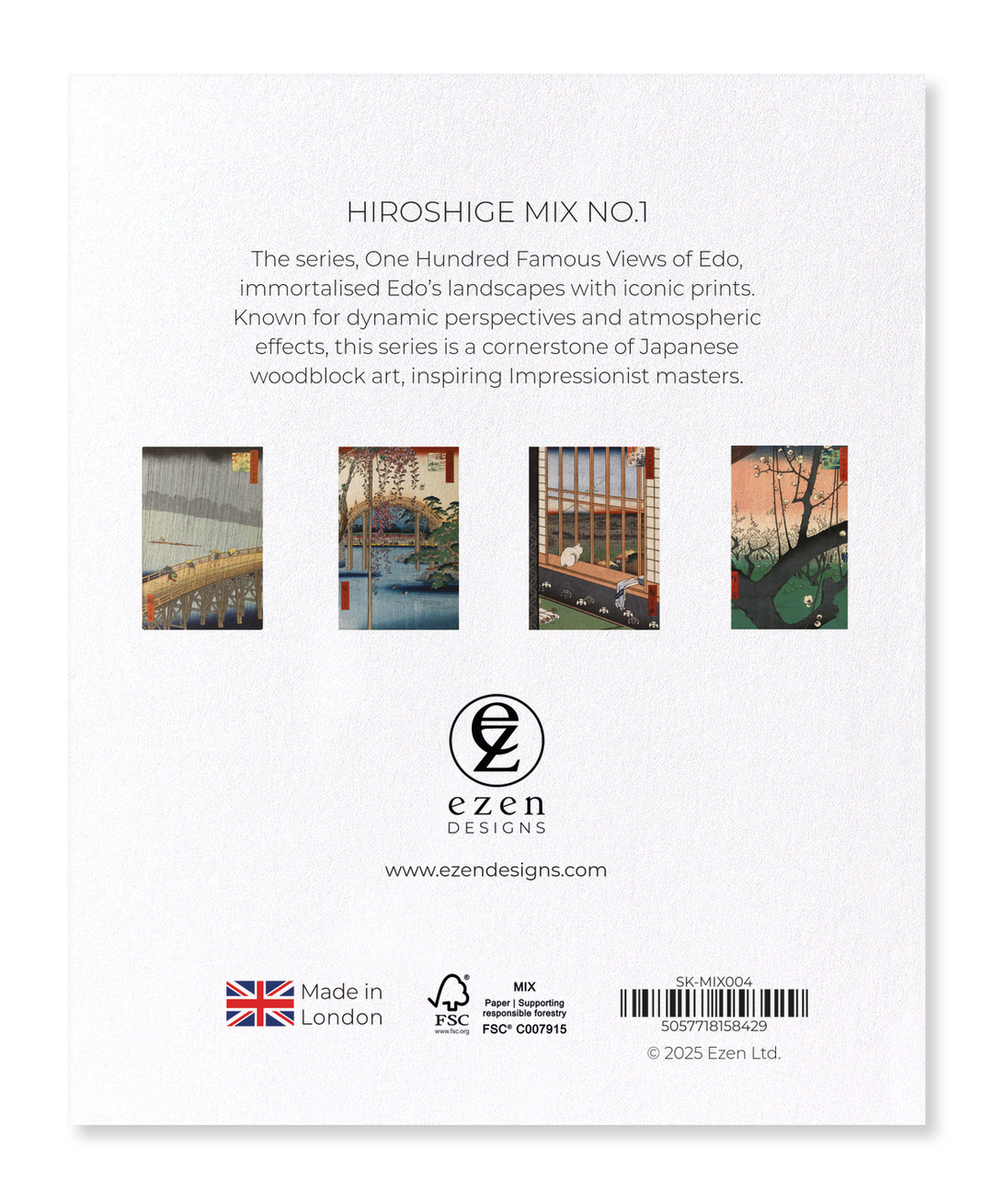 HIROSHIGE MIX NO.1: Japanese Sticker Set