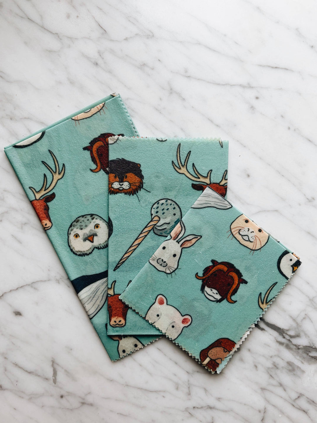 Vegan Food Wraps starter pack of 3,  Arctic Animals