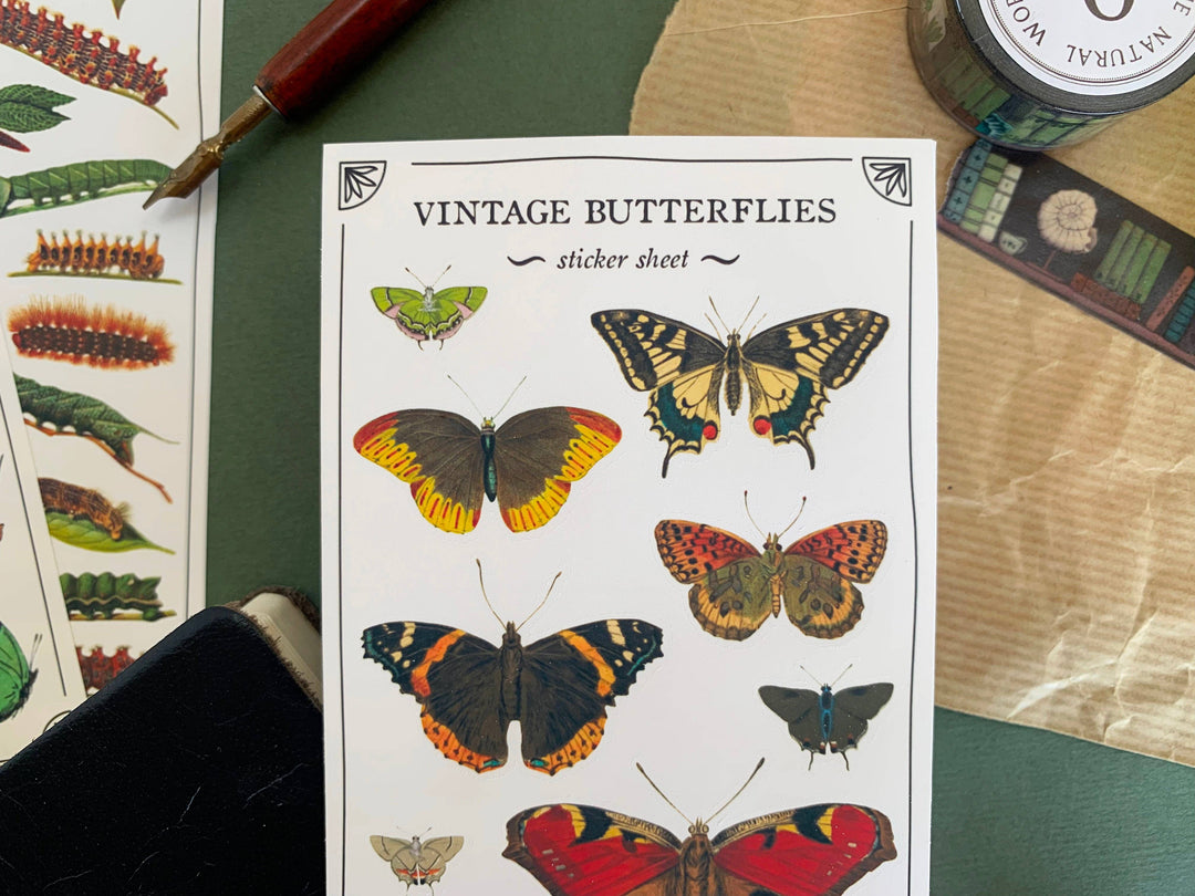 Vintage Butterflies Sticker Sheet