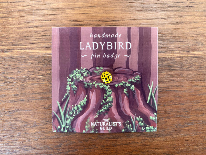 Realistic Yellow Ladybird Pin