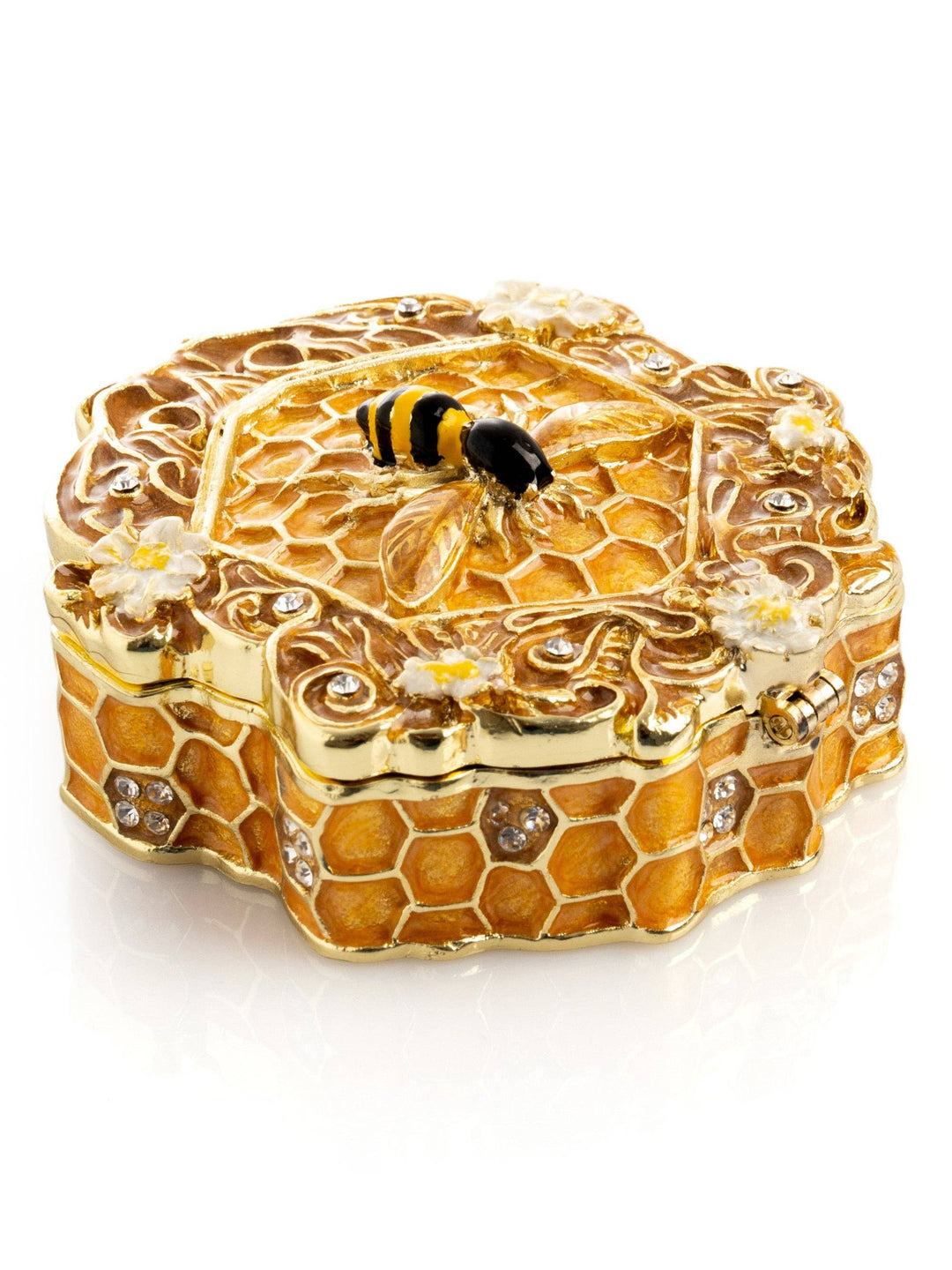 Trinket Box Honeycomb with a Queen Bee