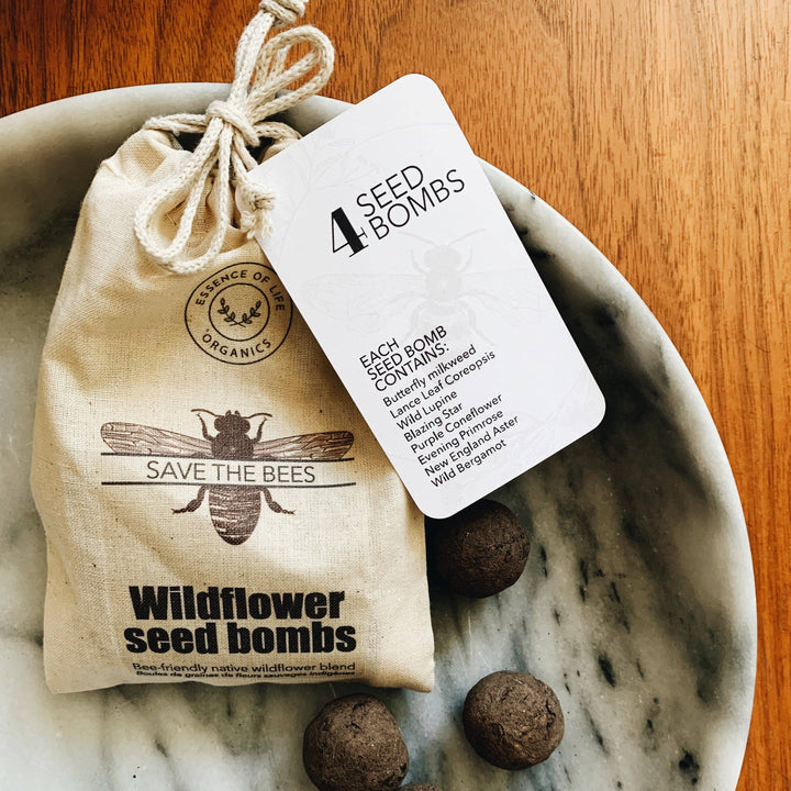 Save the Bees Wildflower Seed Bombs, set of 4