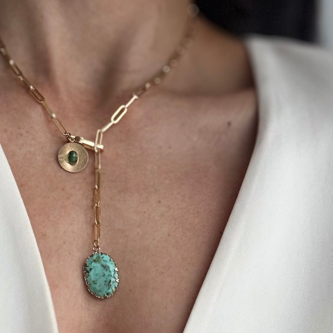 CITADEL Aventurine Ruby Zoisite Necklace | 24k GF