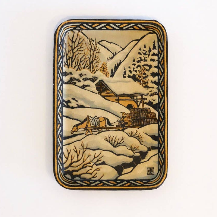 Shin Kogei Paper Tray: Sumiyaki Winter
