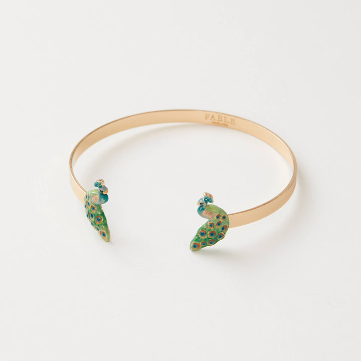 Enamel Peacock Bangle