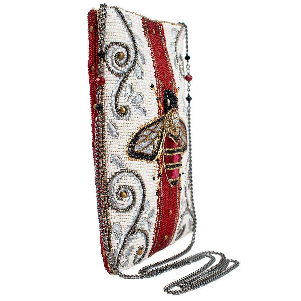 Royal Bee Beaded Bee Motif Mini Crossbody Handbag