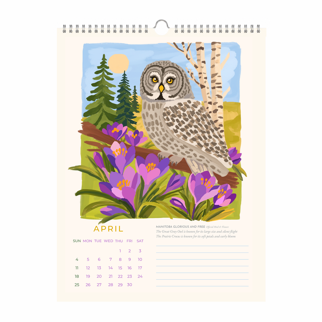 Birds & Blooms of Canada 2027 Wall Calendar