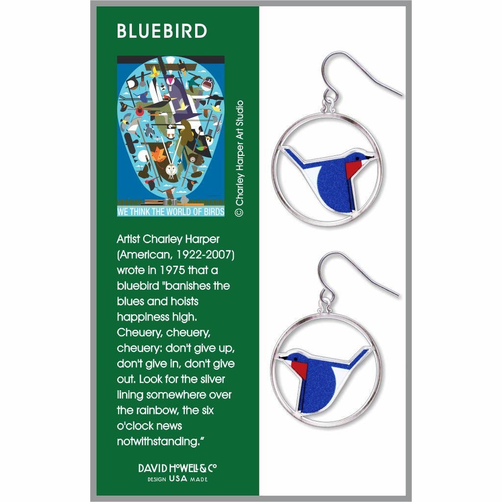 Charley Harper's Bluebird Earrings