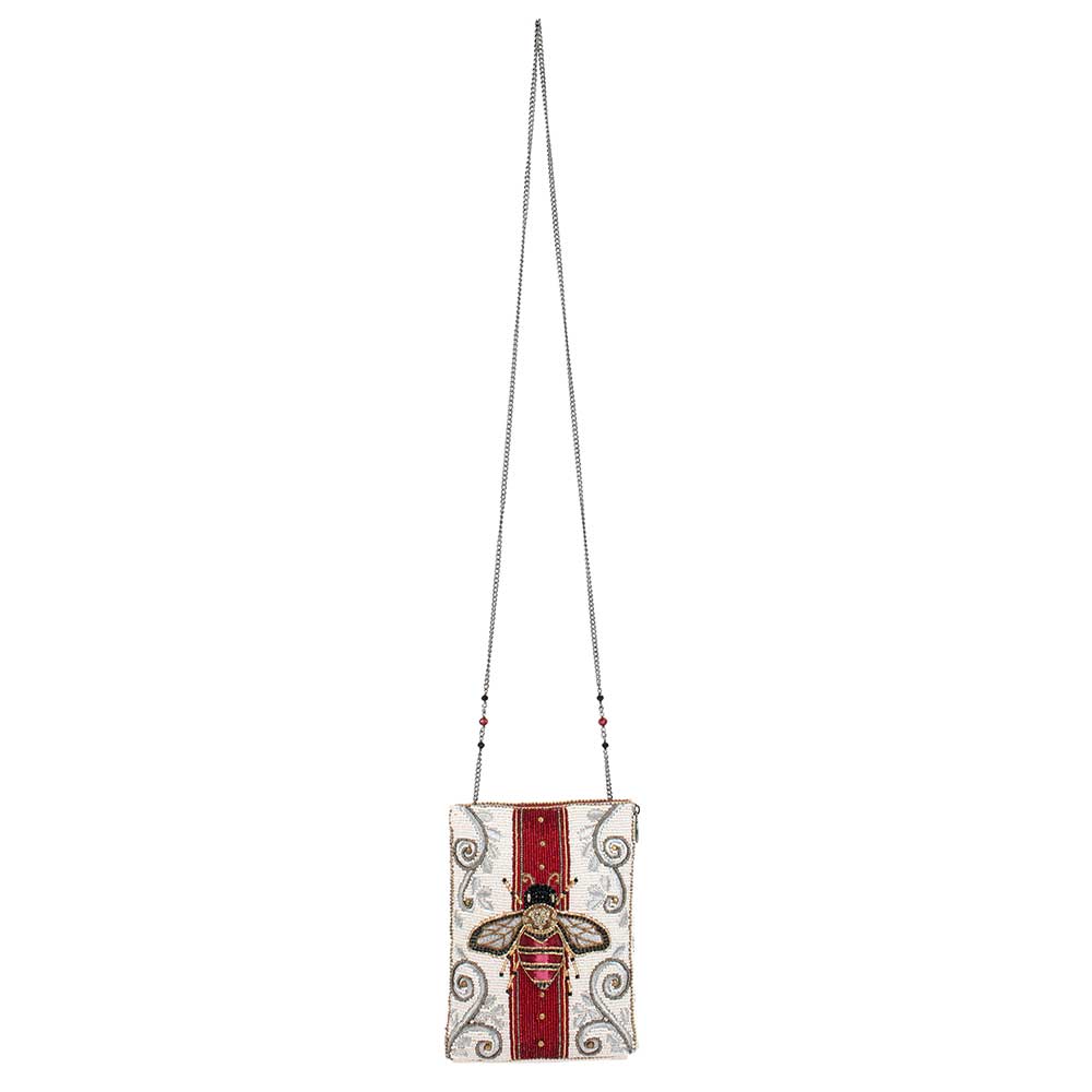 Royal Bee Beaded Bee Motif Mini Crossbody Handbag