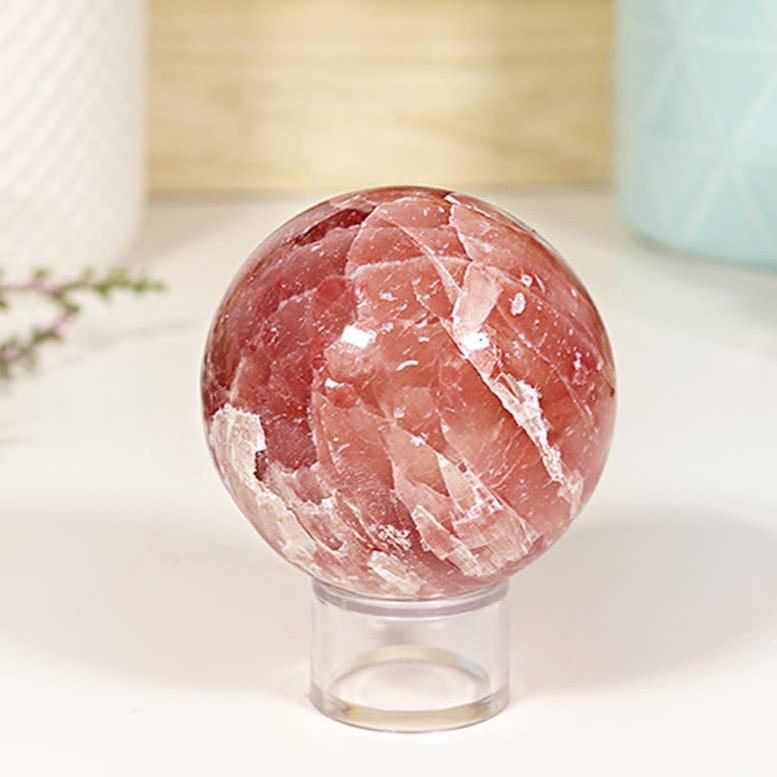 Rose Calcite Sphere - Gemstone Spheres