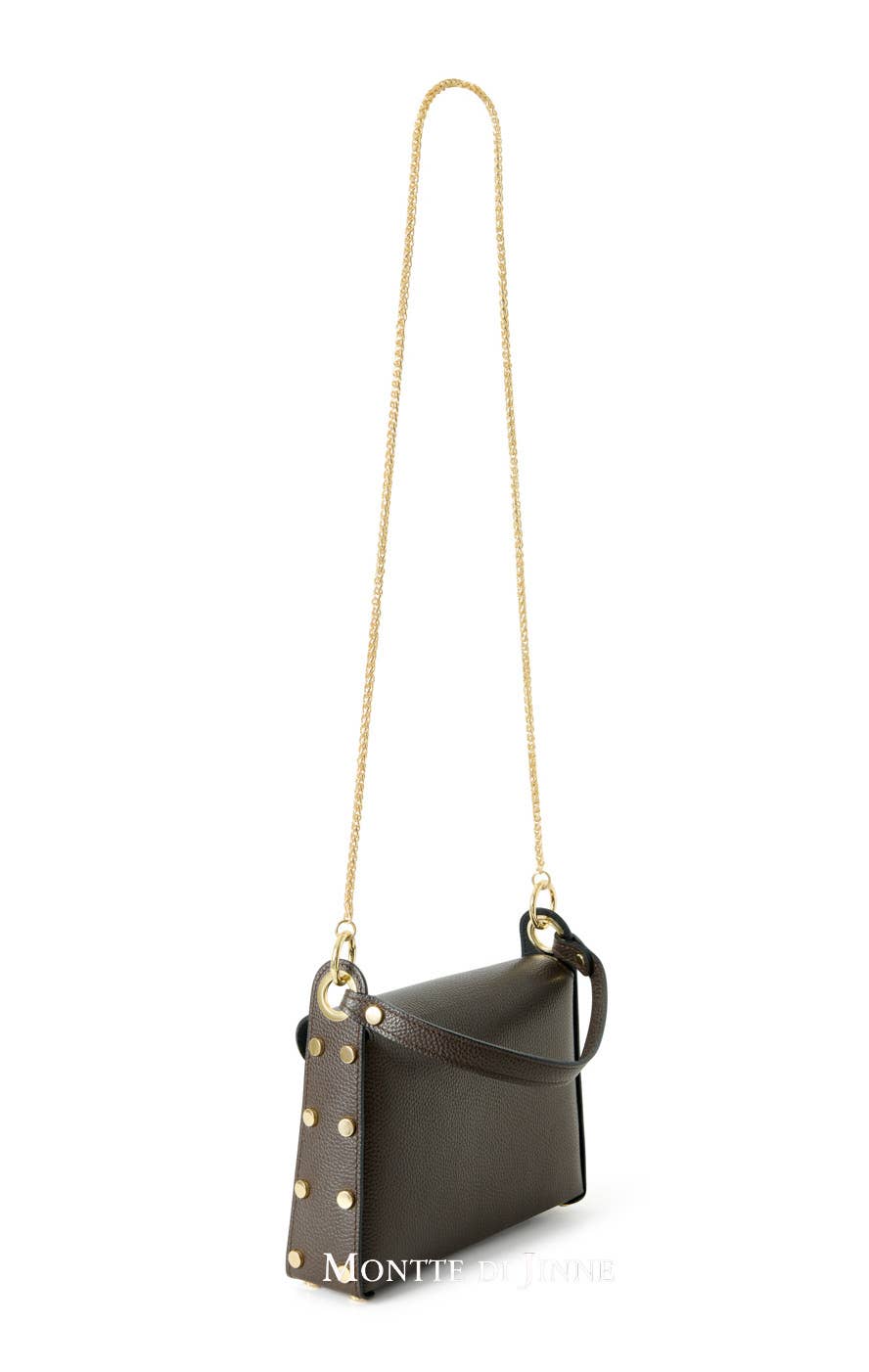 Italian Handmade Leather Top Handle Bag with Bee Emblem
