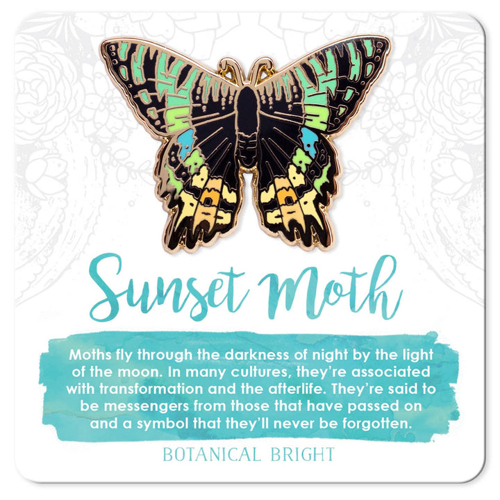 Madagascan Sunset Moth Enamel Pin