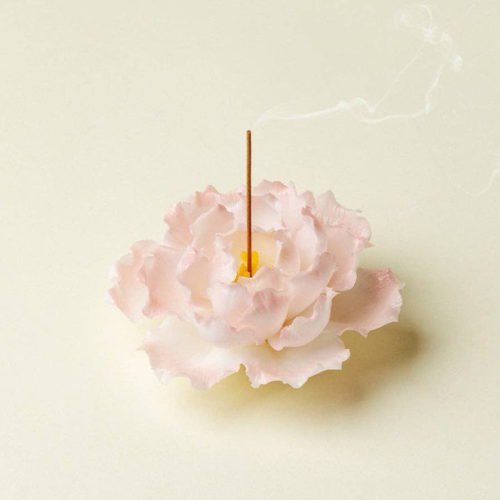 Handmade Floral Incense Holder - Pink Peony