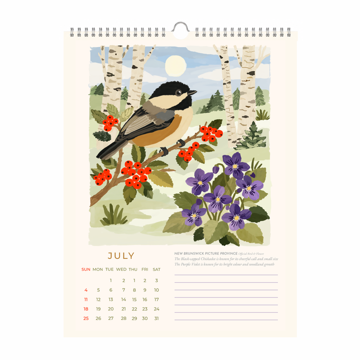 Birds & Blooms of Canada 2027 Wall Calendar