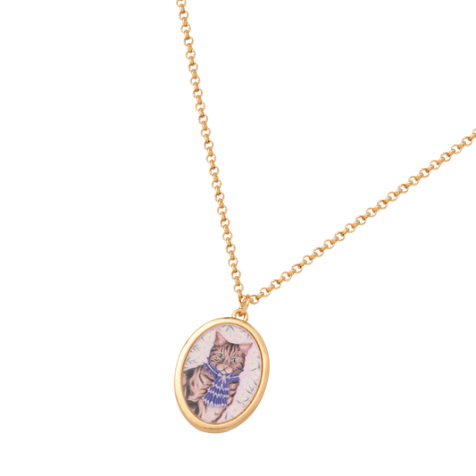FABLE Catherine Rowe Pet Portraits Tabby Pendant Necklace