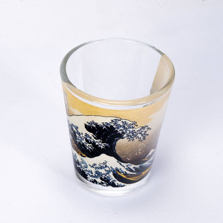 2oz 3"H Glass Sake Cup Shot Great Wave