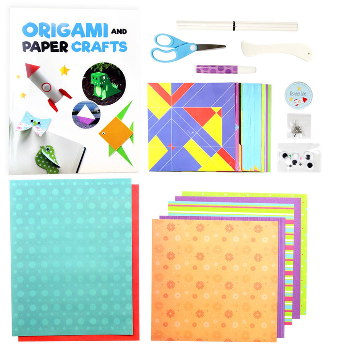 Kits for Kids Origami & Paper Crafts Guidebook & Craft Set