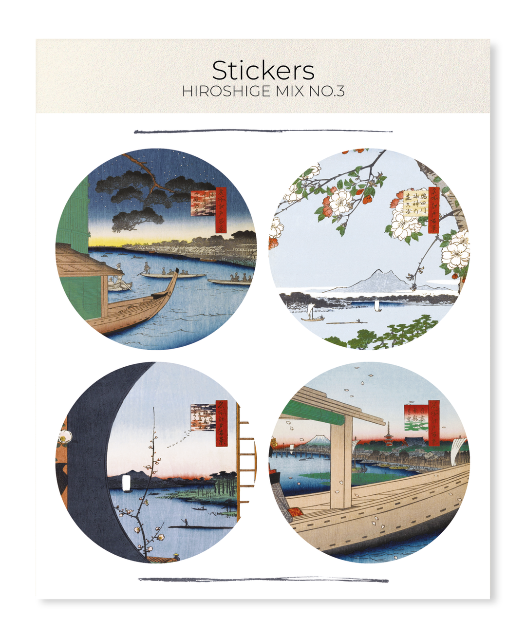 HIROSHIGE MIX NO.3: Japanese Sticker Set