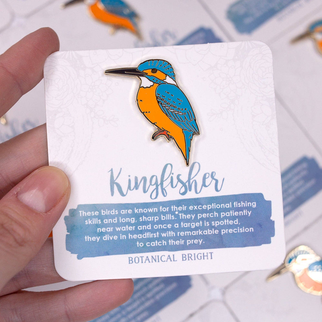 Kingfisher Bird Enamel Pin