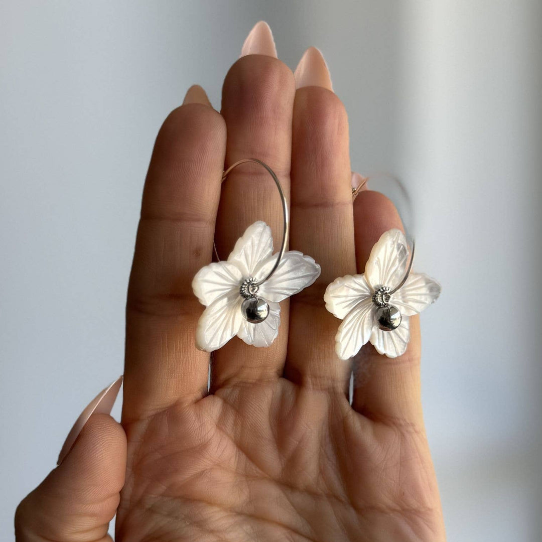 PERENNIAL FLOWER CHILD Charm Mini Hoop Earrings