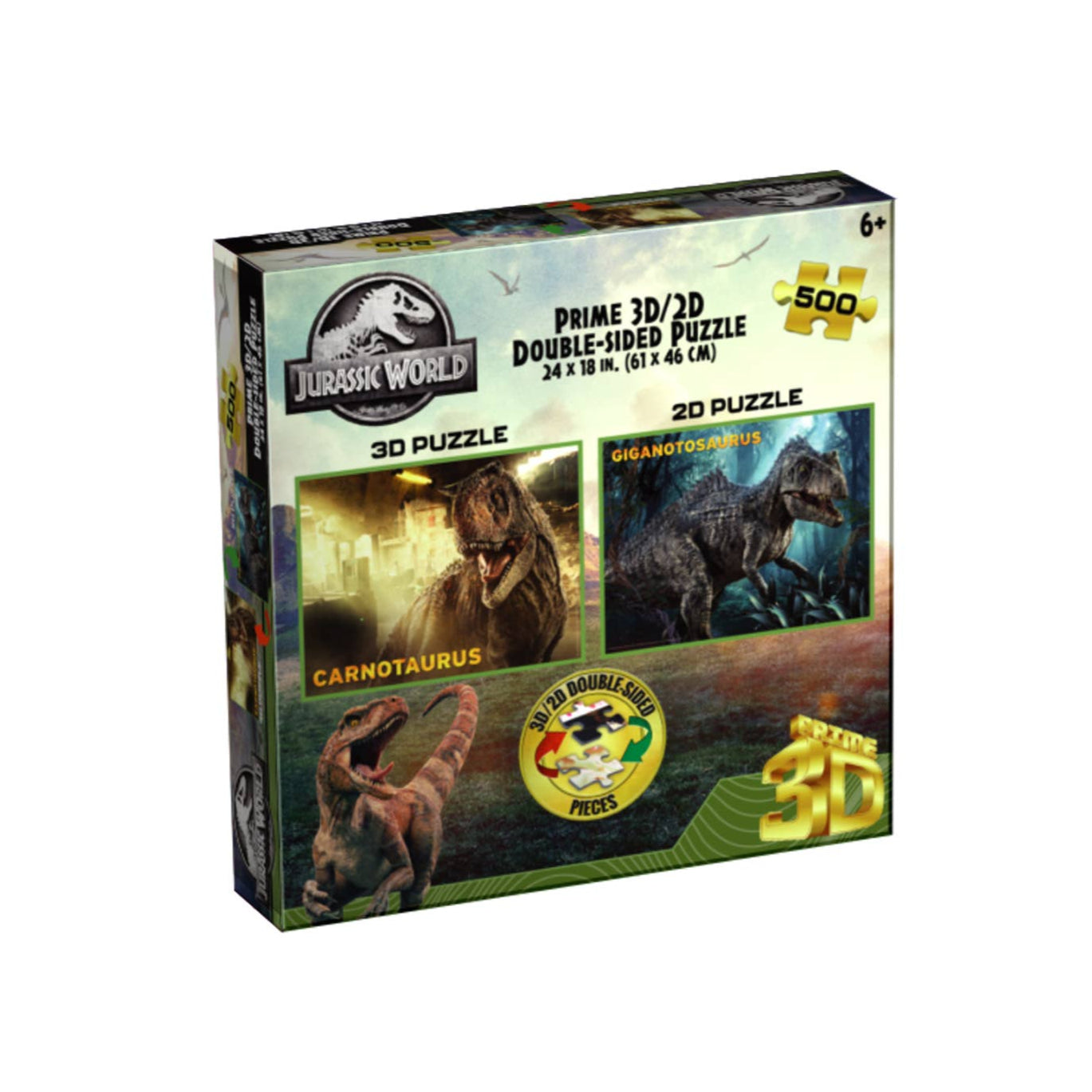 Jurassic World 3D/2D Double-Sided 500pc 24x18