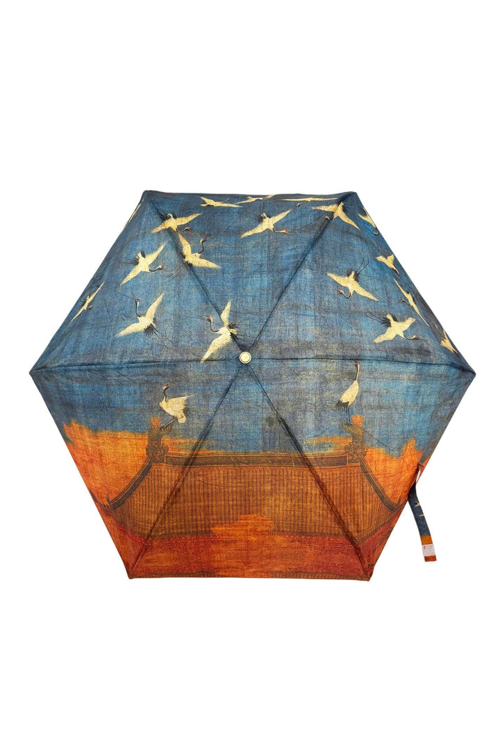 Japanese Cranes Umbrella with Travel Case (Mini)