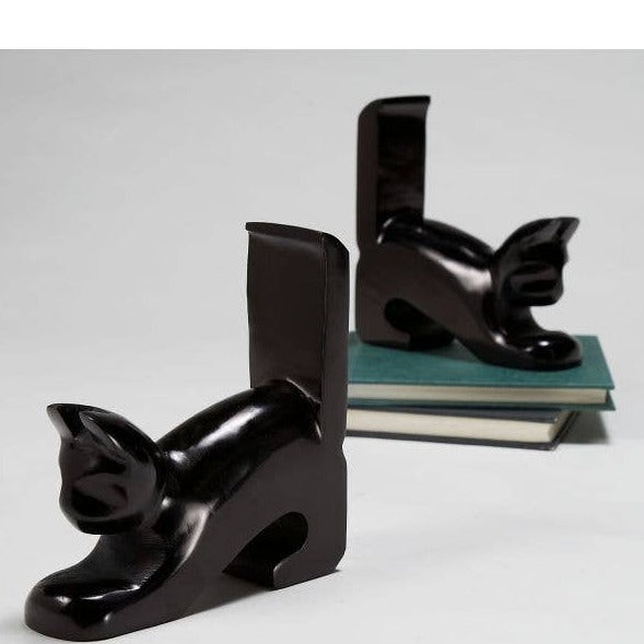 Playful Cat Bookends