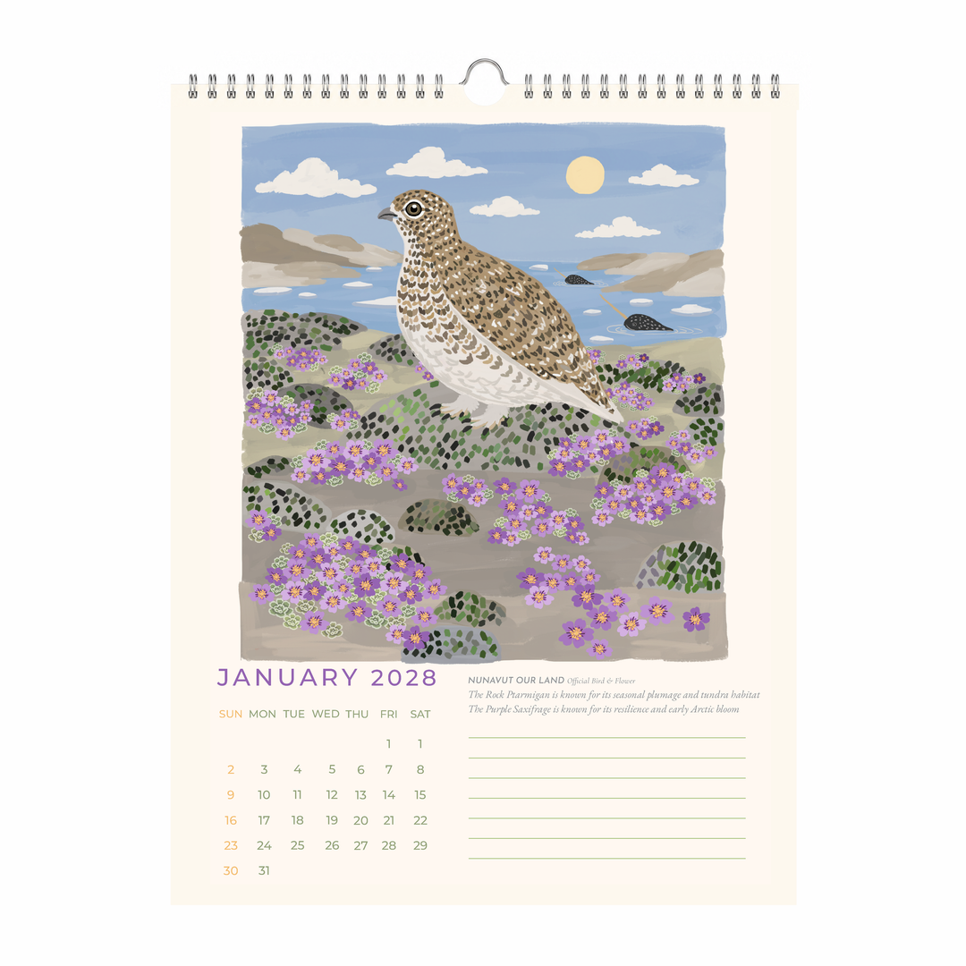 Birds & Blooms of Canada 2027 Wall Calendar
