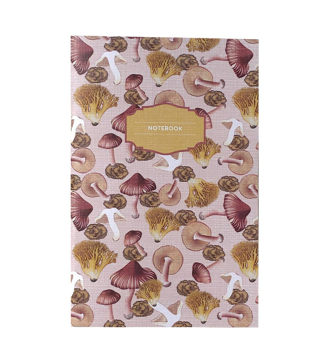 Amanita & Pink Mushroom Notebooks, Set of 2
