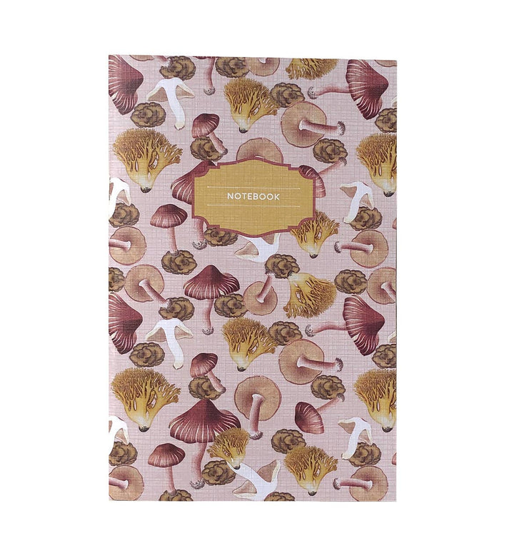 Amanita & Pink Mushroom Notebooks, Set of 2