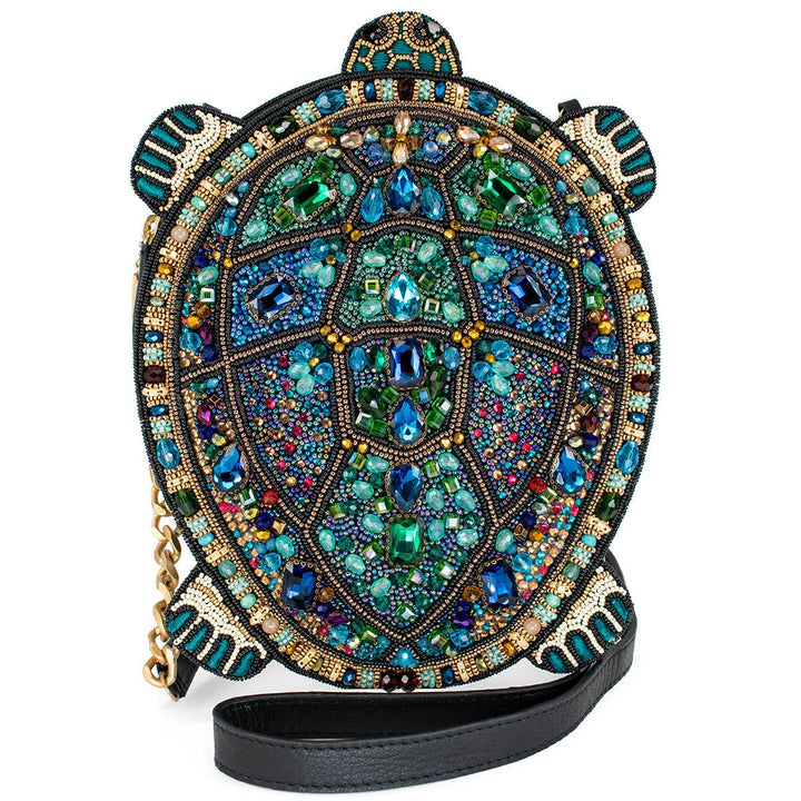 Wave Rider Beaded Turtle Crossbody Handbag
